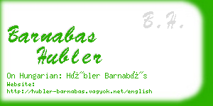 barnabas hubler business card